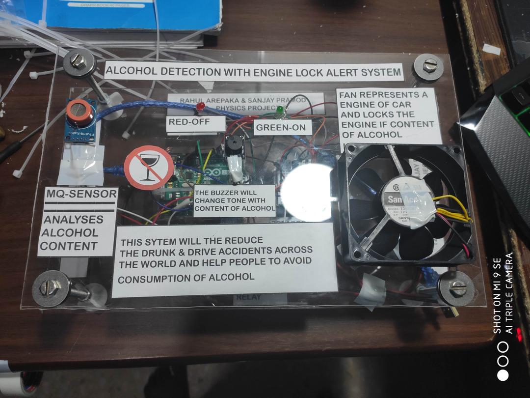 Alcohol Detection with Engine Lock